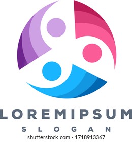 Colorful business logo design ready to use