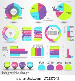 colorful business set, info-graphic vector design