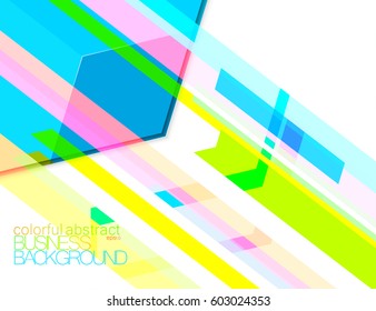 Colorful business shape vector abstract on a white background