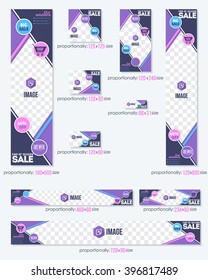 Colorful Business Standard 10 Sizes Website Banners Template Big Set