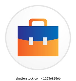 colorful business suitcase icon illustration with simple modern style and flat gradient concept design vector eps 10