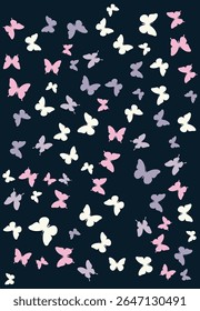 colorful butter fly seamless pattern 