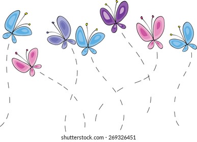 colorful butterflies