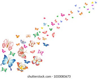 colorful butterflies background
