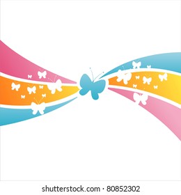 colorful butterflies background