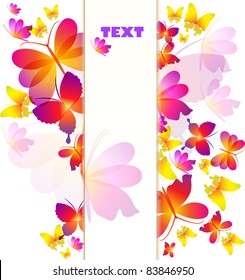Colorful butterflies background