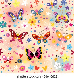 colorful butterflies pattern