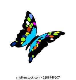 Colorful Butterflies Posters Logos Content Stock Vector (Royalty Free ...