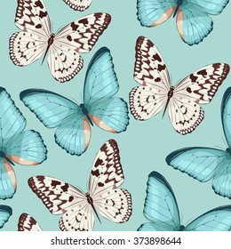 Colorful butterflies seamless