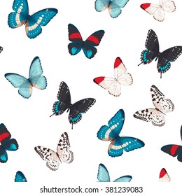 Colorful butterflies seamless