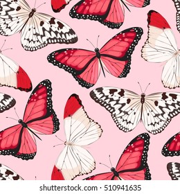 Colorful butterflies seamless