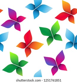 colorful butterflies seamless vector background