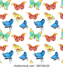 Colorful Butterflies Set. Vector illustration