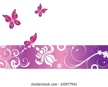 colorful butterflies - vector