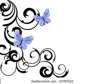 colorful butterflies - vector
