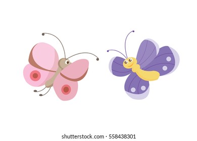 Colorful butterflies vector.