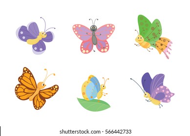 Colorful butterflies vector.