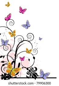 mariposas coloridas - vectorial