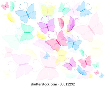 Colorful butterfly, abstract background