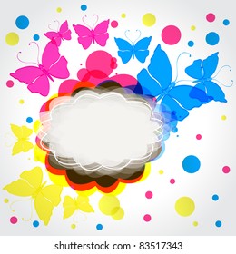 	Colorful butterfly, abstract background