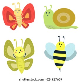 Colorful butterfly with abstract decorative pattern vector graphic summer free fly present silhouette.