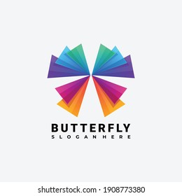 colorful butterfly abstract illustration vector template