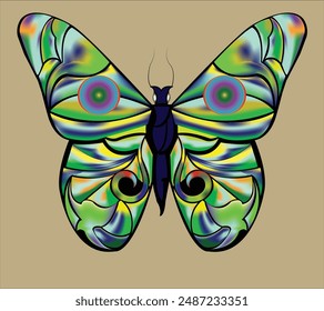 colorful butterfly art, logo, wall decoration,
