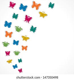 colorful butterfly background vector