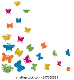 colorful butterfly background vector