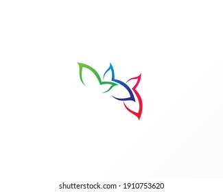 Colorful butterfly concept design icon