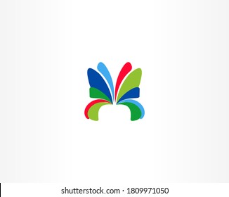Colorful Butterfly Concept. Vector Design Concept For Beauty Logo.