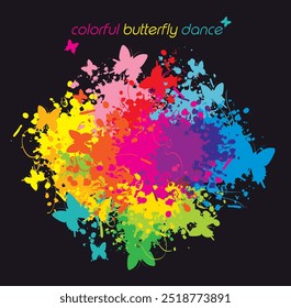 
Colorful butterfly dance vector illutration.eps