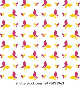 Colorful butterfly favored trendy multicolor repeating pattern vector illustration design