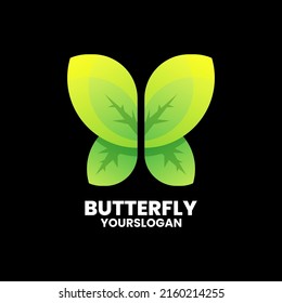 colorful butterfly gradient logo design