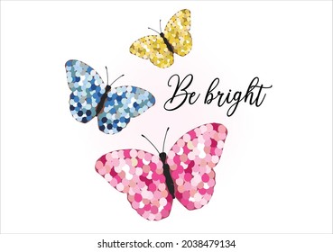 colorful butterfly hand drawn design vector art