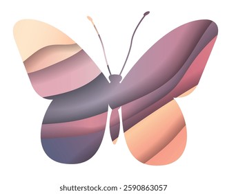 Colorful butterfly illustration with smooth gradients capturing nature s beauty in a minimalist vector style