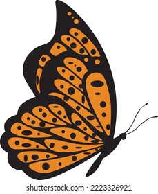 colorido diseño del logo de la mariposa negro