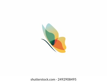 Colorful butterfly logo design colorful icon