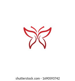 Colorful butterfly logo Ideas. Inspiration logo design. Template Vector Illustration. Isolated On White Background.
