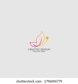 Colorful butterfly logo Ideas. Inspiration logo design. Template Vector Illustration. Isolated On White Background.
