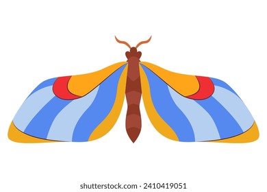Colorful Butterfly logo isolated. Butterfly illustration. Beautiful insects isolated on white background. Spring summer seasons butterfly. design element. Vector illustration