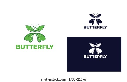 Colorful butterfly logo with modern style can be used for business, spa, fashion, cosmetics, salon, health care, In design with a monarch, wings, Papilio, given black and white color, vector EPS 10
