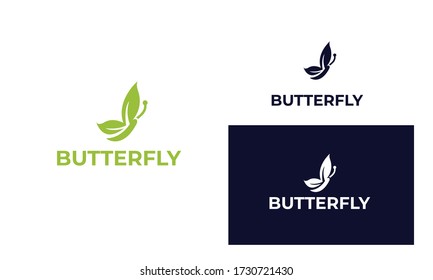 Colorful butterfly logo with modern style can be used for business, spa, fashion, cosmetics, salon, health care, In design with a monarch, wings, Papilio, given black and white color, vector EPS 10
