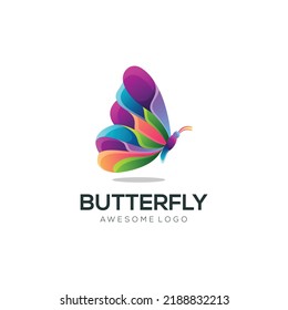 Colorful Butterfly Logo template Designs