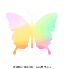 Colorful Butterfly on white background