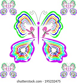 colorful butterfly pattern