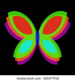 Colorful butterfly pattern
