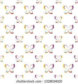 Colorful Butterfly Pattern Abstract Background. Vector