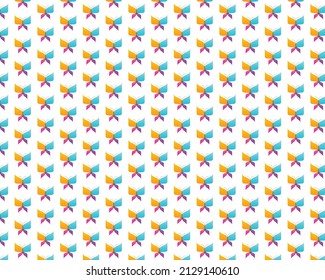 Colorful butterfly pattern design and illustration art