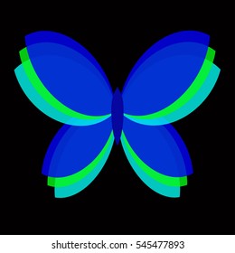 Colorful butterfly pattern element design
